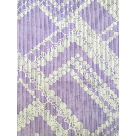 Vintage 60's 70's Light Purple White Optical Illusion Dimity-like Fabric 2 Yds - Picture 2 of 6